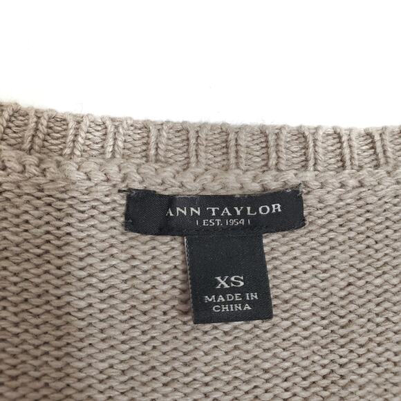 Ann Taylor | Merino Wool Cashmere Angora Rabbit Blend Sequin Snap Front Cardigan - Picture 6 of 8